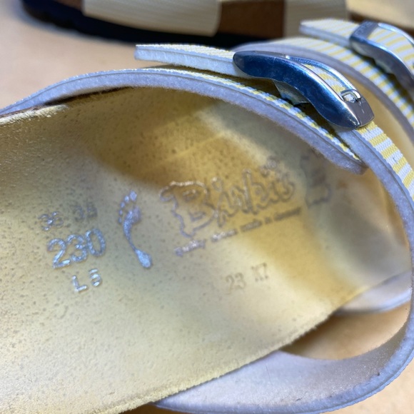 Birkenstock Birki’s Arizona Yellow and White Striped Sandals ( size 35/36) - Picture 4 of 10